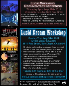 Lucid Dream Workshop in San Diego July 2011