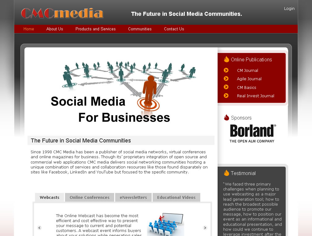 CMCmedia Website Screenshot