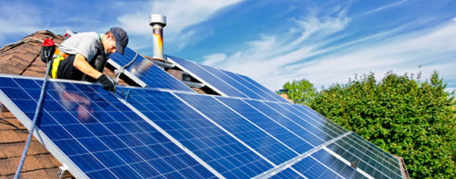 solar installation on home roof