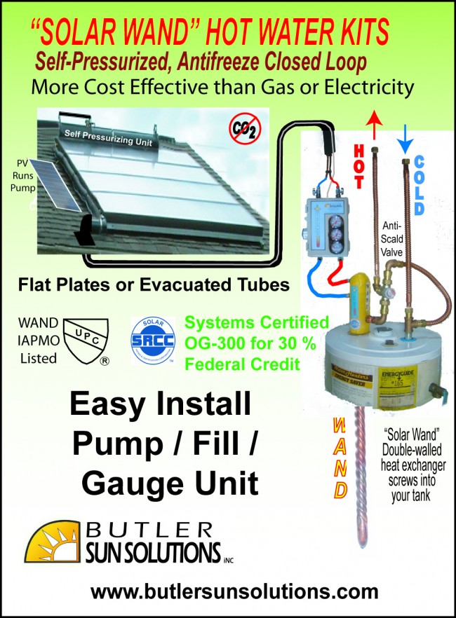 solar wand hot water heater retrofit kit